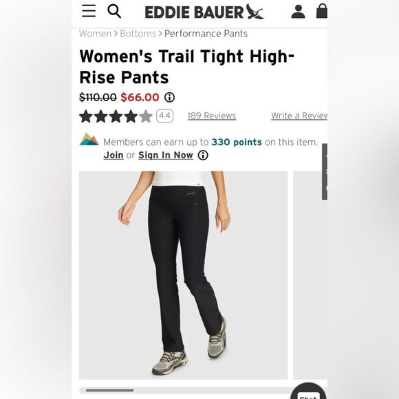 Eddie Bauer Trail Tight High Rise Pants Leggings Sz XS Small - Picture 9 of 11